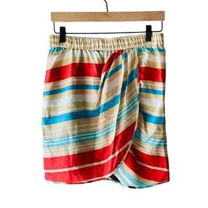 Cynthia Steffe Size 6 Faux Wrap Tulip Hem 100% Silk Skirt